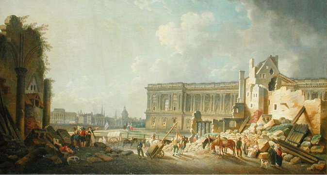 Pierre-Antoine Demachy, Dégagement de la colonnade du Louvre, c1765 (Paris, Musée Carnavalet)