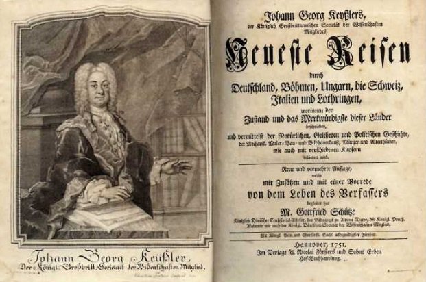 Johann Georg Keyssler, Neueste Reisen (Hannover, 1751), title page